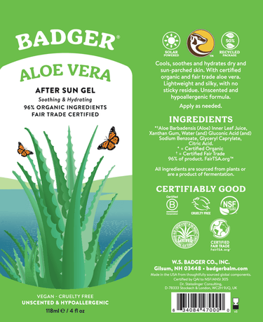 Aloe Vera Gel Unscented * Badger Supplement - Conners Clinic